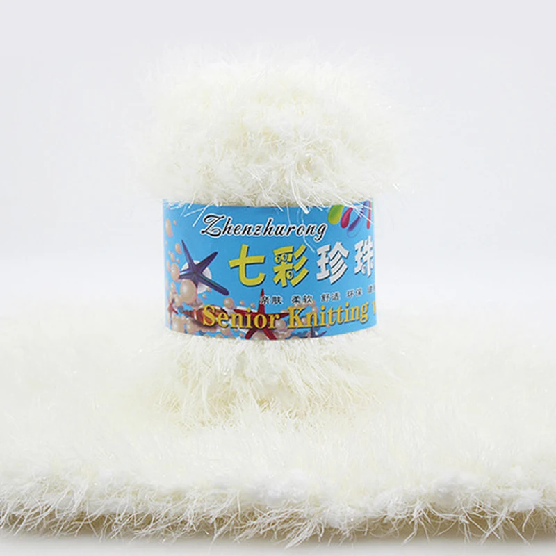 Пряжа для вязания длинных волос из норки, мягкая пряжа из толстого меха, хлопчатобумажная пряжа для вязания свитера, шапки 2,5 мм, 50 г, 10 цветов