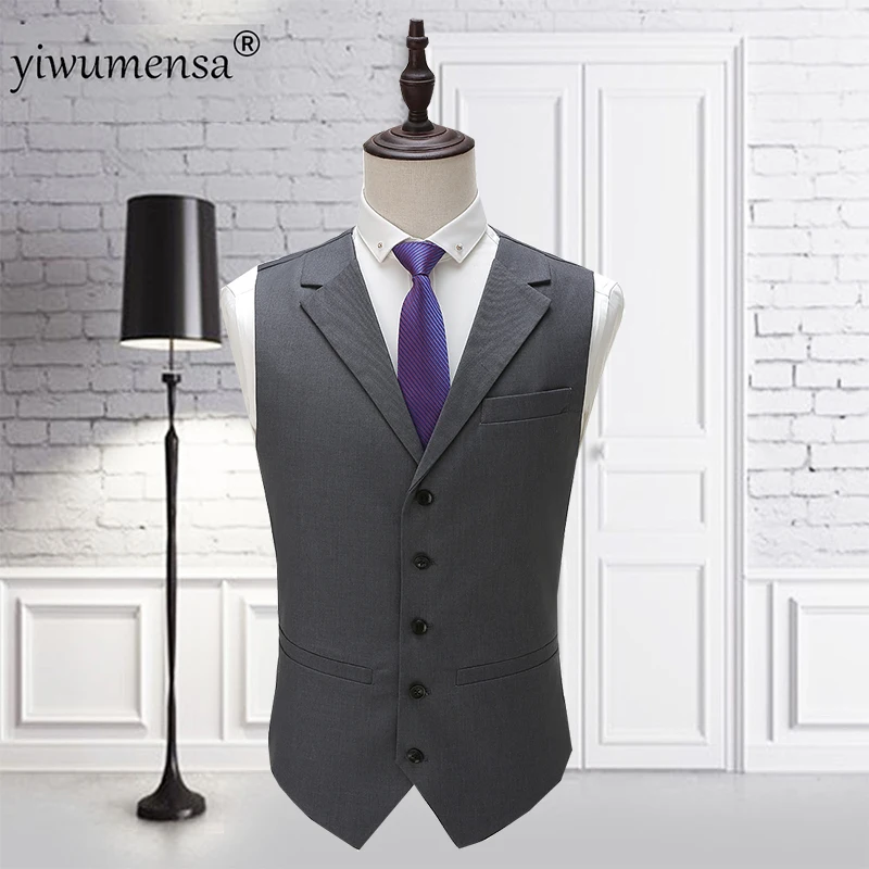 

yiwumensa 2017 man formal vest coletes para homens black/red/bule waistcoat men Custom made 5 buttons men of vest chaleco hombre