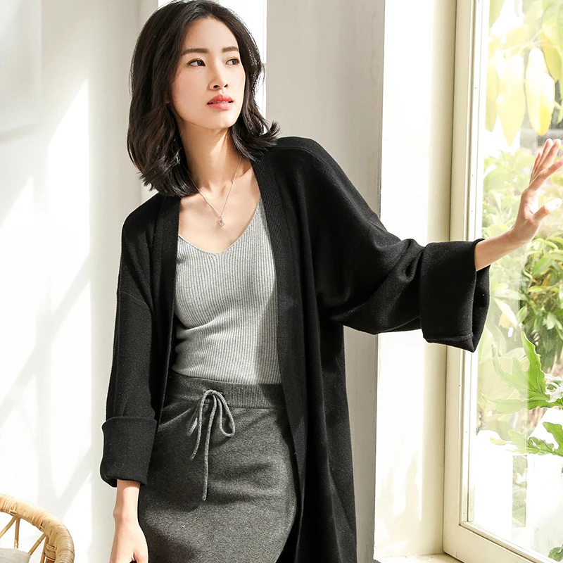  Spring summer tops for women 2019 Long Sleeve Cardigan Sweater Knitted Cardigans For Women Casual Solid  Sweaters online chines