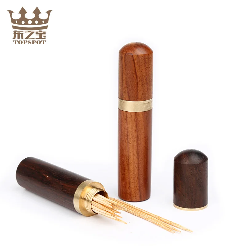 Daily Muk portable Toothpick Holder toothpick cans carry ebony travel