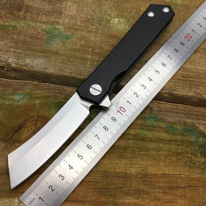new katana style titanium folding knife flipper military pocket knife