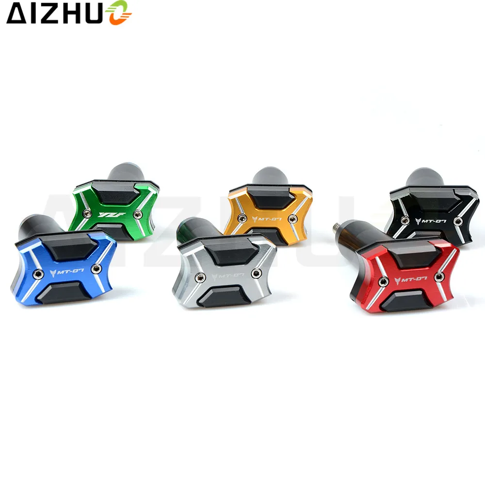 For Yamaha MT-07 MT07 MT 07 Motorcycle Frame Slider Anti Crash Aluminum With MT-07 Logo Motor Falling Protection 2014 2015 2016