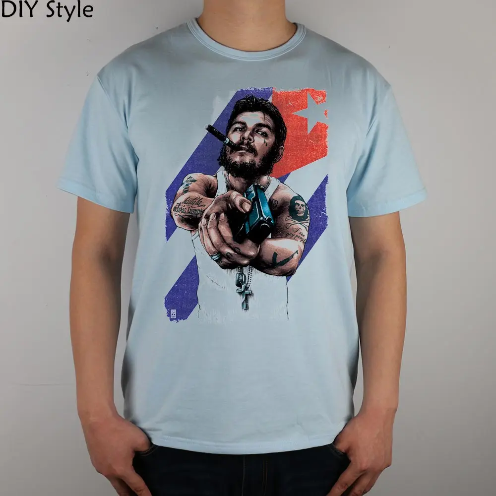 CHE GUEVARA GANG gun футболка хлопок лайкра Топ 7511 модный бренд для мужчин новый высокое