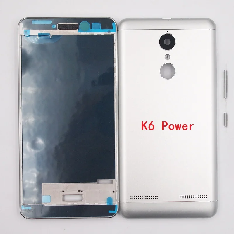 BaanSam New LCD Holder Front Frame Battery Back Cover For Lenovo K6 Power K33a42 Housing Case With Volume Buttons | Мобильные