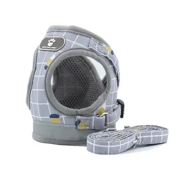 

Plaid Reflective Dog Harnesses Set Breathable Teddy Bichon Dog Harness Vest For Cat Dogs Small Medidum XS S M L XL