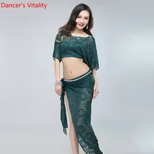 Костюм Bellydance Горячие Продажи Bellydance Женщины Танец Живота Топ и Юбка Танец Живота Производительность Юбка
