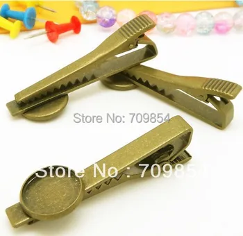 

free shipping!!! 100pcs/lot 14mm pad antique bronze hair clip ,alligator clip jewelry findings 50mm length