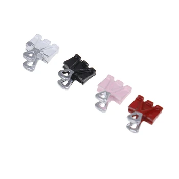 

4Pcs miniature metal Clamp Miniature Dollhouse Caculator Clamp & Stapler Mini Studying Stationery Funiture Decor Accessories Toy