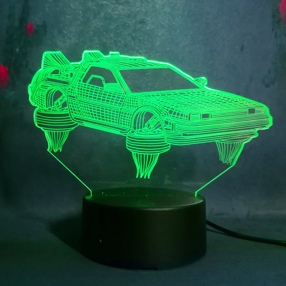 Крутой автомобиль 3D ночник LED USB зарядка пульт дистанционного