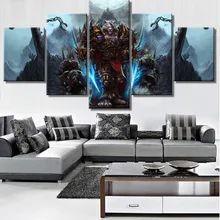 Framed 5 Piece Canvas Art Warcraft Wolf Game Modern Decorative Paintings on Canvas Wall Art for Home Decorations Wall Decor wall art wolf howl print canvas paintings