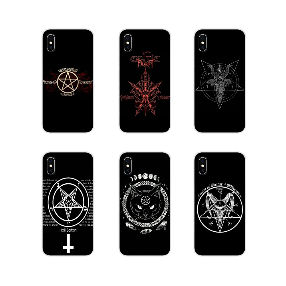 Прозрачные мягкие чехлы для Samsung Galaxy A3 A5 A7 A9 A8 Star A6 Plus 2018 2015 2016 2017 killstar Satanism логотип