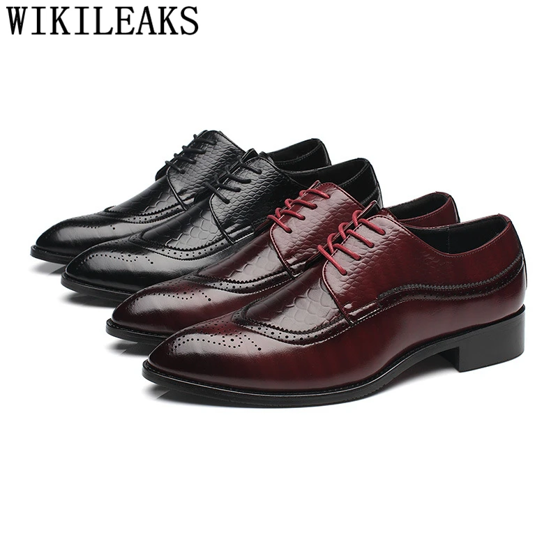 Chaussures Hombre rouge Cuir Oxford Richelieu De Hommes Bureau jaune Formelle Luxe Italiana En Coiffeur Noir Zapatillas Robe Moda arafxH6