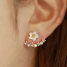 Специальные маленькие цветочные серьги для ногтей на спине, золотые серебряные серьги для защиты от аллергии, женские Украшения, Прямая поставка