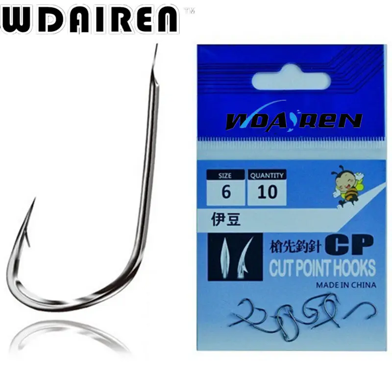 WDAIREN 100 шт./лот углеродистая сталь 3#-12# Рыболовный Крючок Прочный Pesca джиг голова рыболовные Крючки С Отверстием Карп Снасти Коробка WD-141