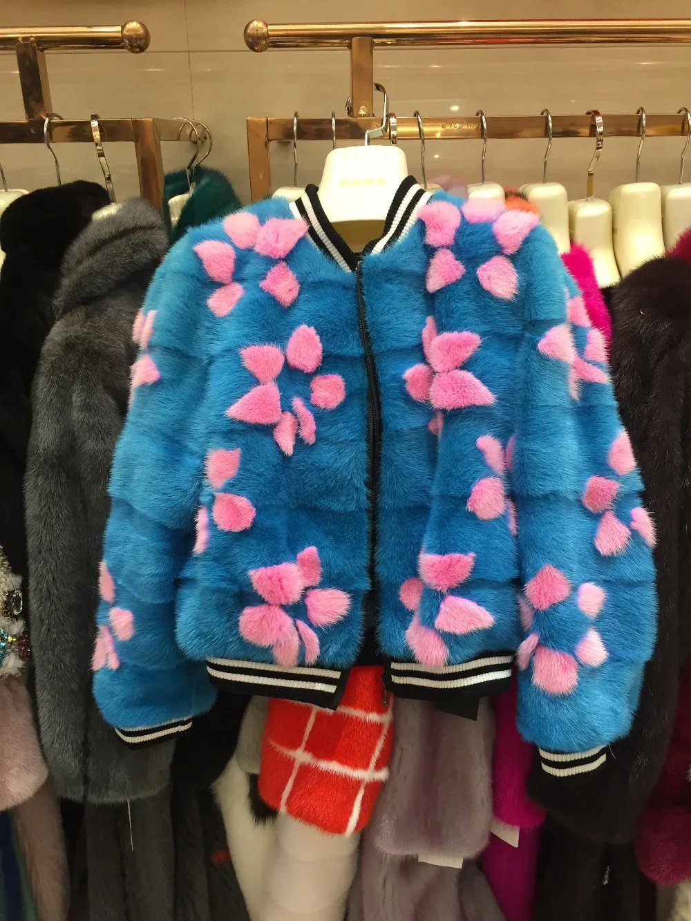 

SQXR FUR real mink fur fashion jacket women real mink Fur coat women natural mink fur
