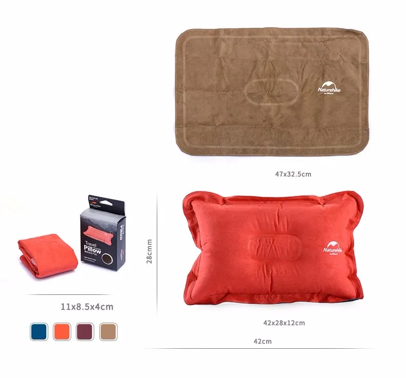 Naturehike портативная надувная подушка для путешествий, кемпинга, сжимаемая подушка, мягкий защитный подголовник для шеи, воздушная подушка