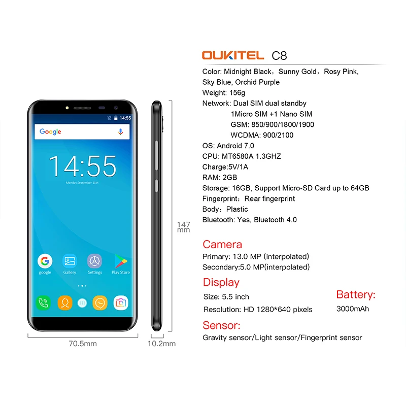  Oukitel C8 5.5