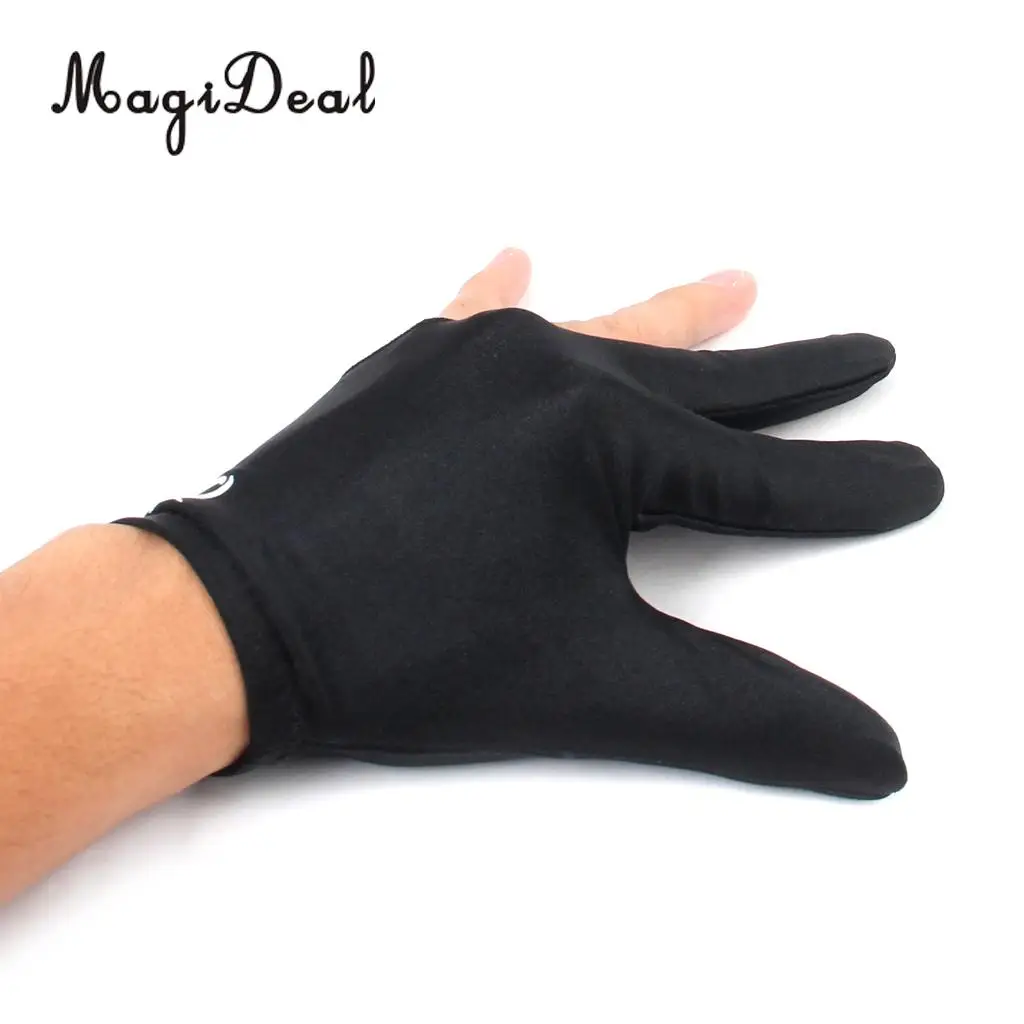 MagiDeal 2 Pieces 3 Finger Pool Shooters Snooker Billiard Cue Glove + 2 Pieces Billiard Chalk