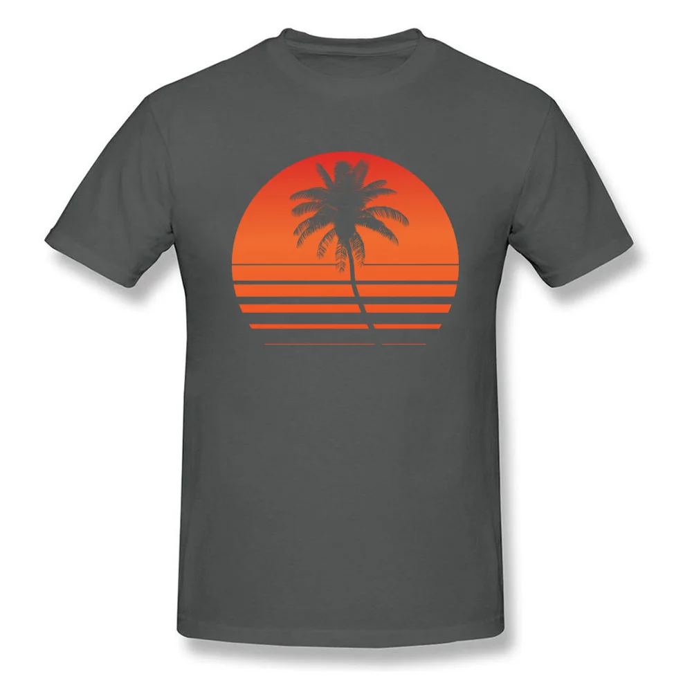 Male Tops Shirt sunset palm tree 2018 Discount Design T Shirt 100% Cotton Short Sleeve Normal Tee Shirts Crew Neck sunset palm tree carbon