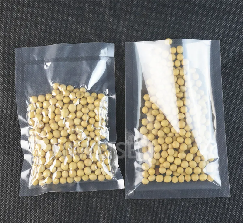 

100pcs Plain pocket 7x10CM All clear Plastic vaccum Bags / Food storage Vacuum packing Pouch heat seal smell proof Herbs sachet