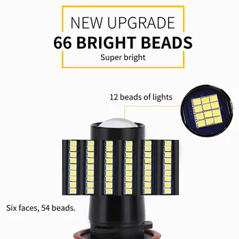 

1Pcs 1157 Automobile 66smd Led Turn Signal Or Reverse Light Lamp 33w 12v Car Accessories