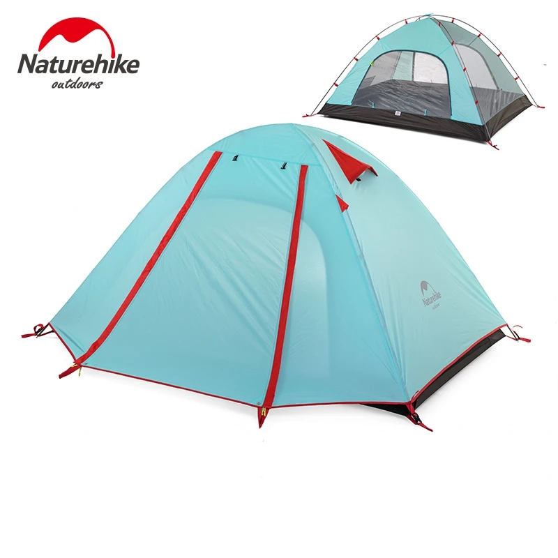 NatureHike 3 4 человек кемпинг палатка двухслойная Алюминиевая штанга сезона Открытый