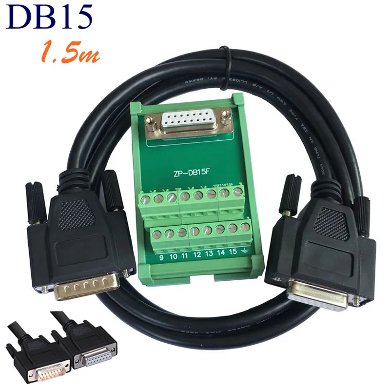 DB15 D Sub 15 контактный разъем штекер/гнездо клеммный блок breakout board адаптер din