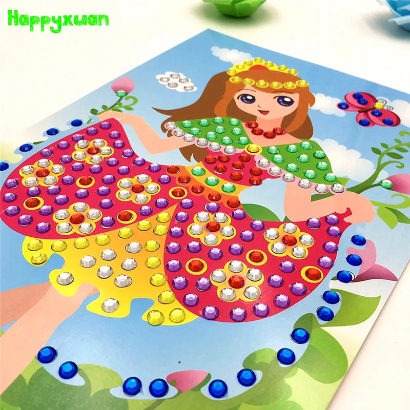 Happyxuan 5 шт. DIY 3D липкая мозаика художественная наклейка пазл для детей Детские