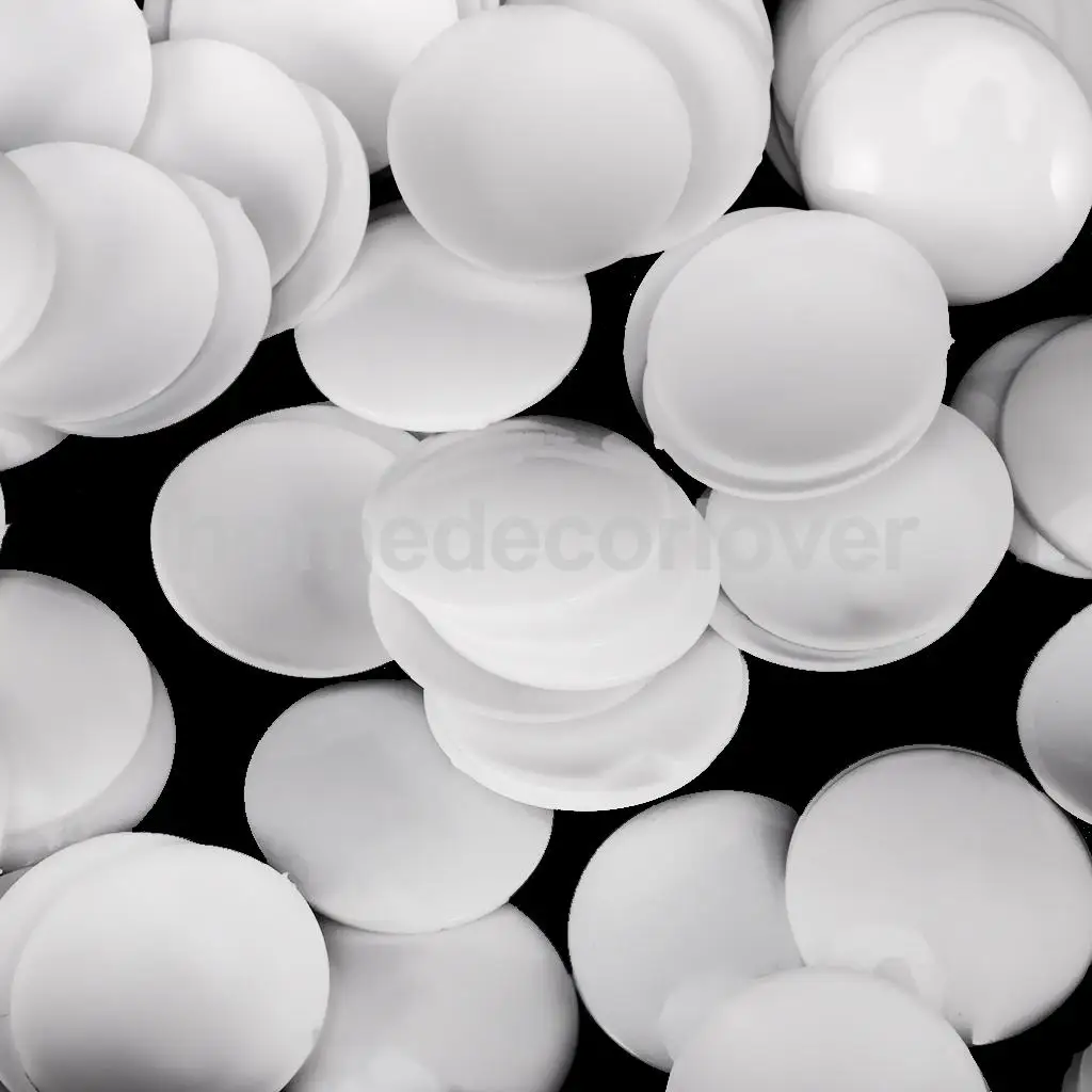 100pcs Plastic Round Buttons Base for DIY Fabric Cloth Buttons Patchwork Crafts 15/24/35mm