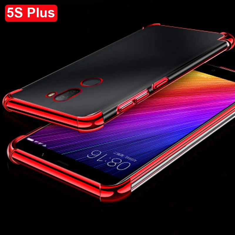 Soft TPU Case For Xiaomi Mi 5S Plus Ultra Thin Transparent Plating Shining Cases 5SPlus Mixed Silicon Phone Cover | Мобильные