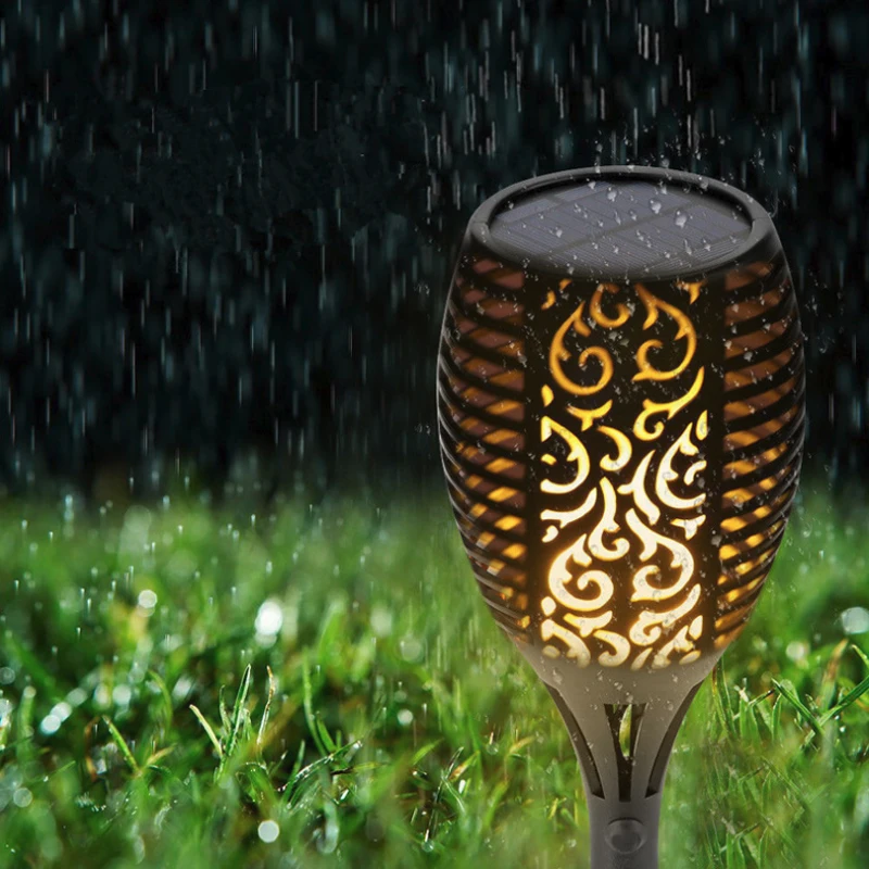 Paisagem ao ar Decoração do Jardim 96led Chama Bruxuleante Luz Solar à Prova d' Água Luz da Tocha Solar Jardim Lâmpada Livre Gramado Luz 10 Cheap Lâmpadas solares