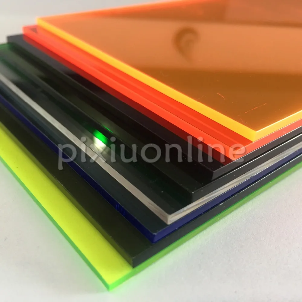 8 verschiedene Farben Acryl Bord 10*20cm J351 Plexiglas Board Transparent Kunststoff Blatt DIY Machen Kostenloser Versand Russland