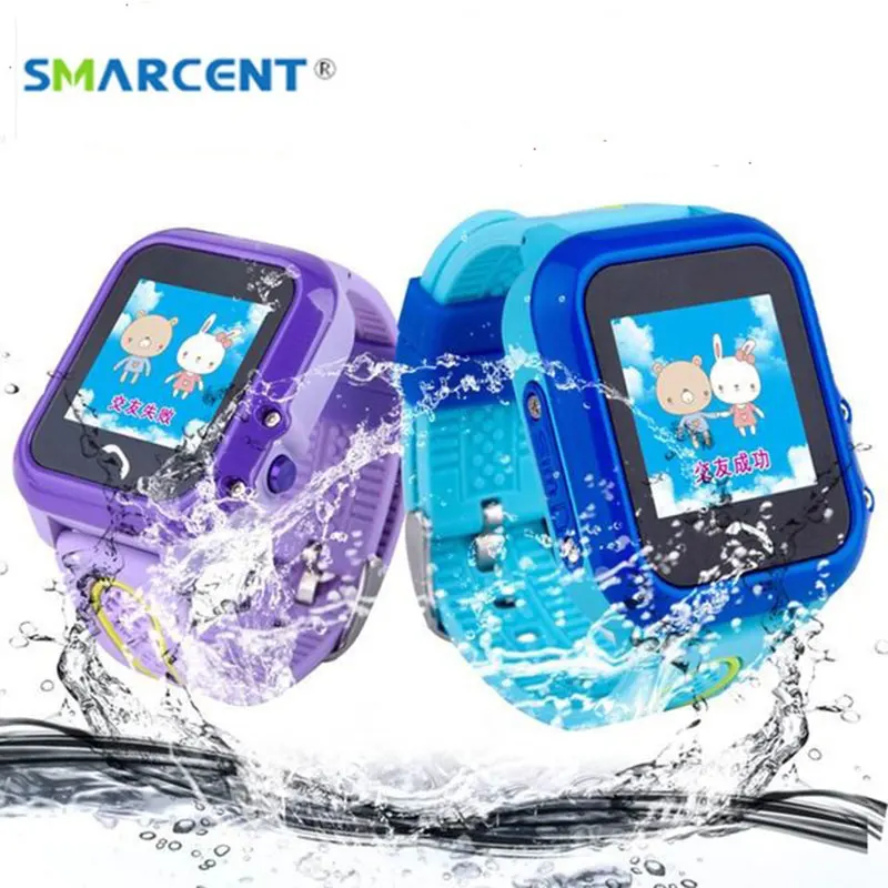 Smarcent DF27 GPS IP67 Waterproof Kids Smart Watch Tracker SOS Call Phone Baby Safe Smartwatch Wristwatch Pedometer Wrist