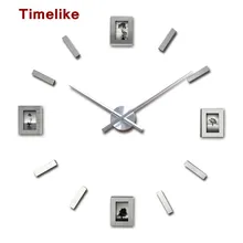 2018 New Living Room Photo Frame font b Clock b font DIY Home Decor 3D font