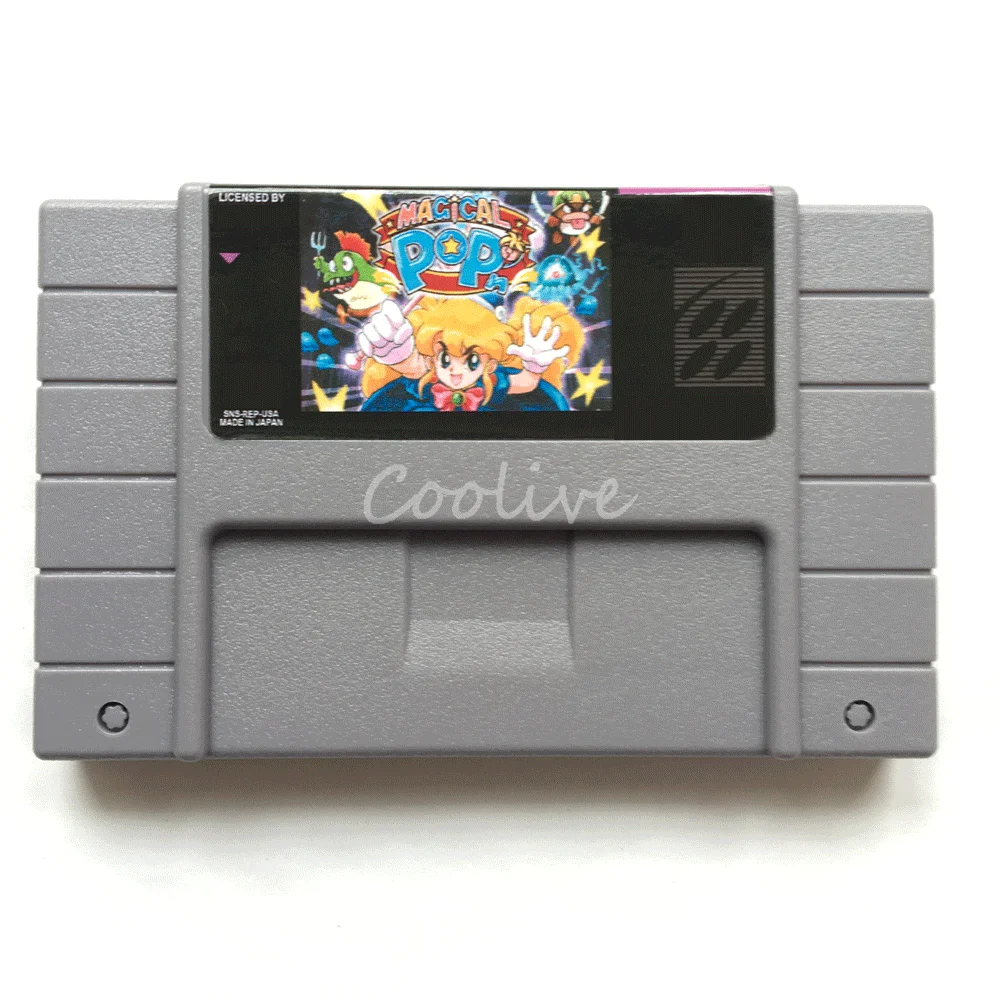 

MAGICAL POP'N 16 bit Big Gray Game Cartridge for USA NTSC Game Player