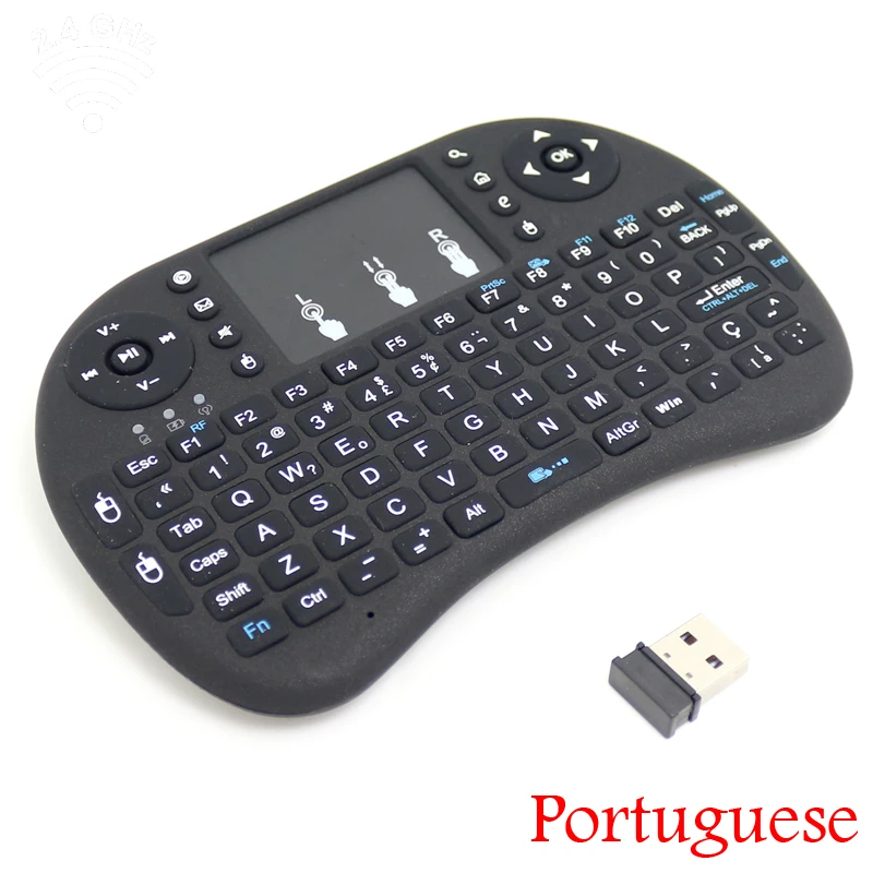 [Free DHL] Multi Function 2.4G Wireless Portuguese Mini Keyboard