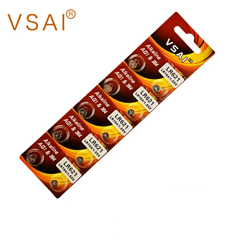 VSAI 10 шт. AG1 364 SR621 Фотоэлементы батареи для часов термометр MP3 1 5 в|coin cell battery|batteries for