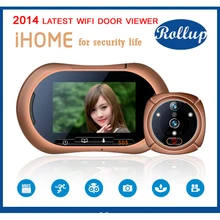 Wifi inalámbrico espectador de la puerta IR Video foto de movimiento detección Intercom timbre Digital Peelhole ojo de la cámara envío gratis