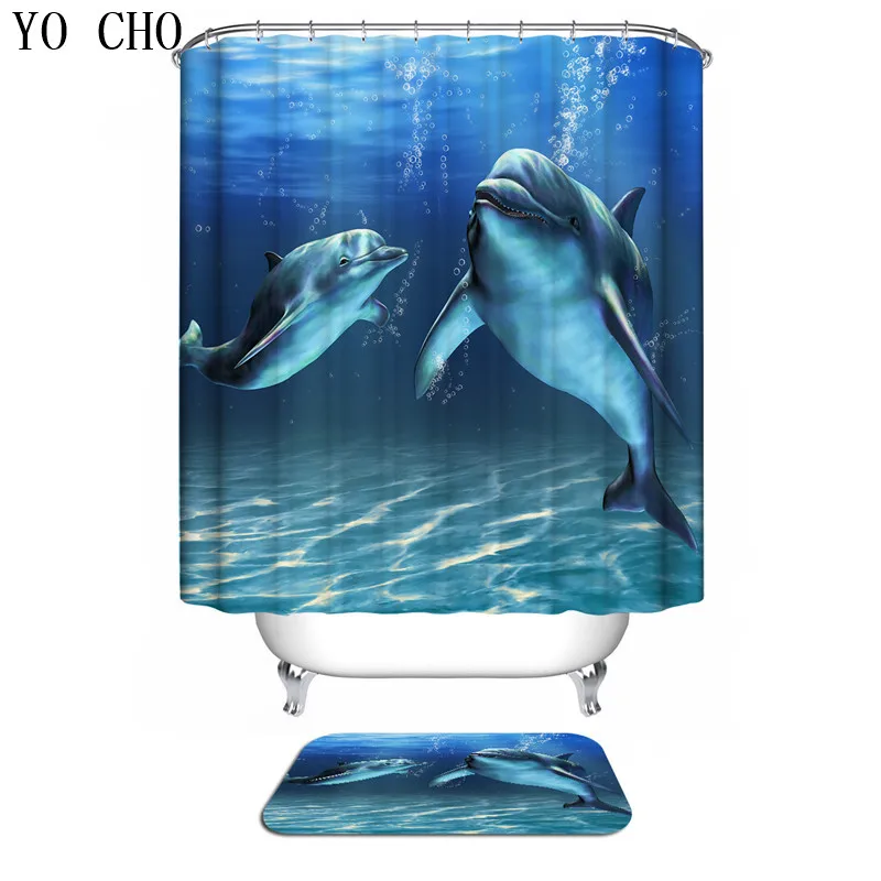 Tgyew Narwhal Shower Curtain 72x72 Inches Teal Coral Cloth Fabric