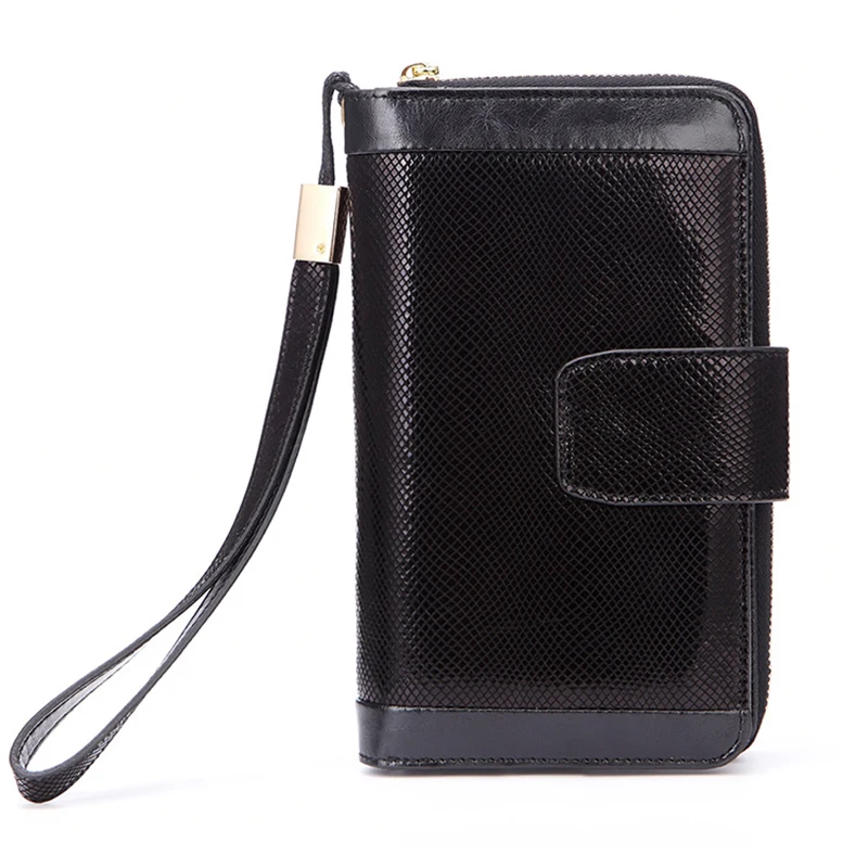 

Women Long Wallets Female Card Holder Clutch Bags Genuine Leather Money Pocket Ladies Coin Purse Leather Phone Bags Wallet