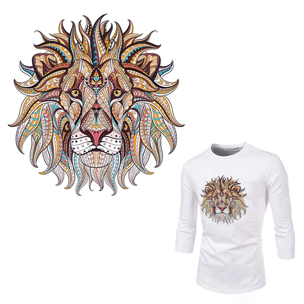 Железная переводная одежда, нашивки, крутые 3D наклейки Король Лев для топов, футболка, домашнее украшение, аппликация для сумки, занавески