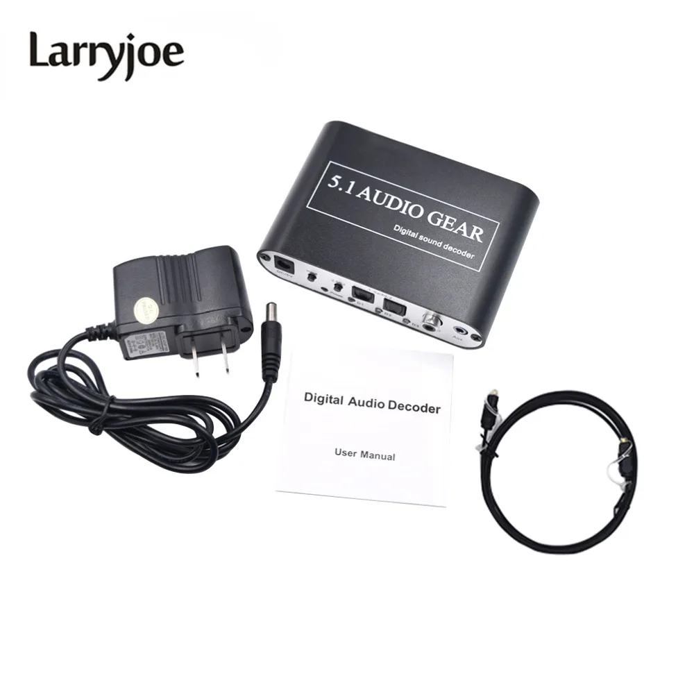 

Larryjoe Digital Audio Decoder 5.1 Audio Gear DTS/AC-3/6CH Digital Audio Converter LPCM To 5.1 Analog Output 2.1 DVD PC for PS23