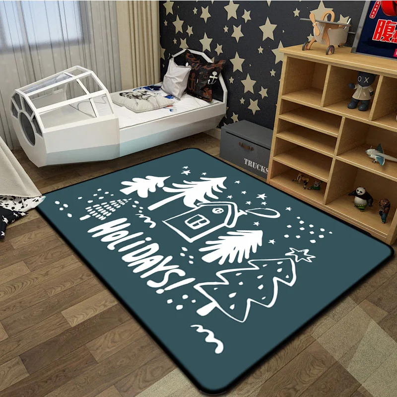 

Christmas Rug for Home Rectangle Carpet for Bedroom Home Decor Floor Mat Soft Cartoon Xmas Festival Rug Carpet Merry Christmas