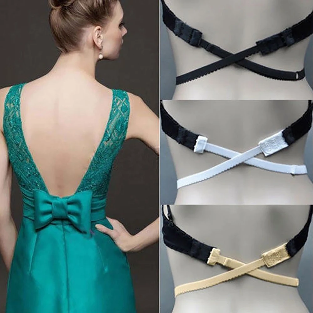 

Women Low Back Bra Strap Adjustable Bra Strap Hook Converter Extender Ladies Backless Dress Wearing Clothing Accessories #5