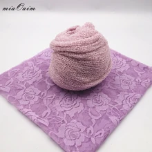 Кружевной фон+ трикотажная растягивающаяся обертка полный комплект одеяло для новорожденных реквизит для фотосъемки для детской фотостудии Cocoon аксессуары для душа