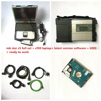 

2020.06V mb star c5 MB SD Connect C5 with newest software auto diagnostic tool ready to work mb c5 full set with CF-30 Laptop