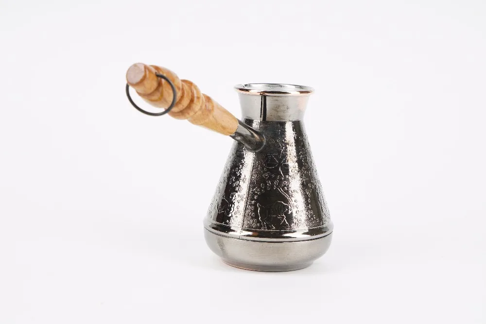 ТУРКА ДЛЯ КОФЕ медная с деревянной резной ручкой 380 мл.|copper kitchen utensils|gift giftsgifts children