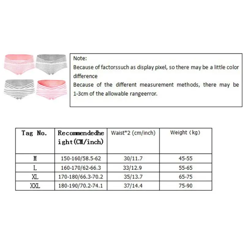 4 шт./компл. u-образные Женские трусы в полоску для беременных нижнее белье трусики
