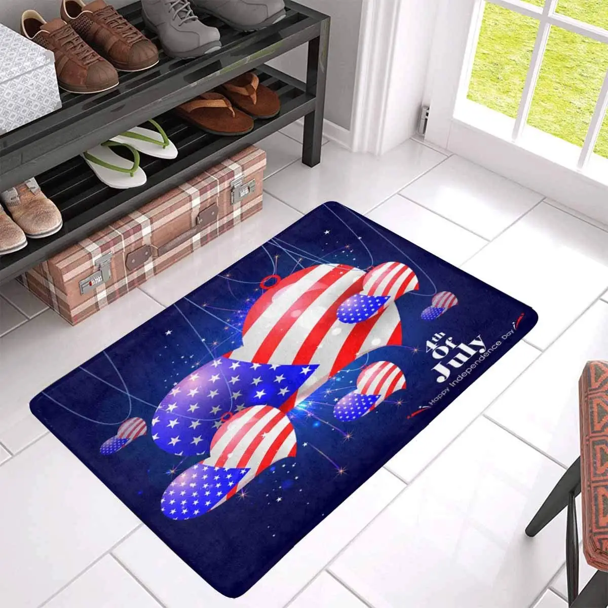 4th July День независимости Америки коврик домашнего декора резиновым|Коврик| |
