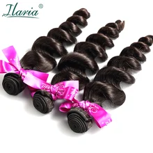 ILARIA волосы Свободные волны перуанские прямые волосы пучок s девственные человеческие волосы ткет пучок ткачество натуральный цвет 3 Полный пучок
